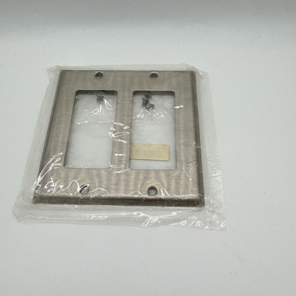 Eagle Electric 93402 2 Gang Stainless Steel Decorator Decora Wallplate New
